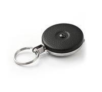 Key-Bak KB 5 Schlüsselrolle Stabil Edelstahlkette 60cm Mit Clip Schwarz Retráctil, Unisex, Negro, 24" Chain (8 oz. Retraction)