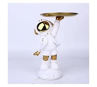 Key Bowl, Astronaut Deco Sculpture, Deco Key Tray Hallway Statue, Resin Collectible Small Parts, Containers, Key Sweets, Home Desktop Ornament Decoration,A White