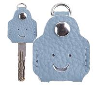Key Cover Smiling - Face Pattern Leather, Protector Case Shell, Durable Organizing Accessory, Stylish Daily Carry Item | Soft Texture Guard, Perfect Choice For Women Men Homeowners Travelers