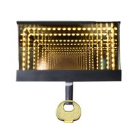 Key Holder for Wall - 3D Light Illusion Mirror Organizer for Entryway, Modern Wall-Mounted Storage Display, Multi-Hook Design for Garage Home Workshop Parking Space, Key Hanger Decor