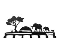 Key Holder Wall Mount - No-Drill Modern Organizer, Metal Key Rack Wall Mount, Sleek Space Saving Design | Perfect For Bedroom Living Room Kitchen Bathroom Entryway Hallway Office Apartment Use