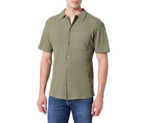 KEY LARGO Camisa para Hombre MSH KLSIEGFRIED 1/2 Structure, Caqui (1505), M