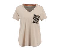 Key Largo Camiseta 'Cat' beige / negro Mujer Key Largo L beige / negro
