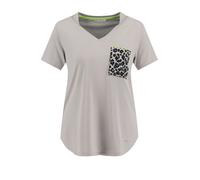 Key Largo Camiseta 'Cat' moca / negro / plata Mujer Key Largo L moca / negro / plata
