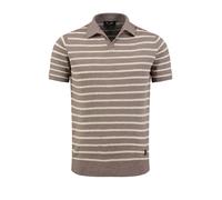 Key Largo Camiseta 'GROUND' marrón / blanco L marrón / blanco