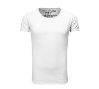 Key Largo camiseta hombre Básico BREAD NUEVA ronda gris - blanco, XL