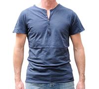 KEY LARGO Lemonade Button Camiseta, Azul Oscuro (1201), L para Hombre