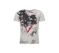 KEY LARGO Camiseta para Hombre MT Hype Round, Plata (1107), XXL