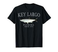 Key Largo Florida Tarpon Pesca Desde 1870 Gris Arqueado Camiseta