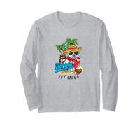 Key Largo Florida USA Beach Party Bulldog Recuerdo de Vacaciones Manga Larga