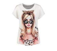 Key Largo Girl Round Camiseta, Offwhite (1001), M Mujeres
