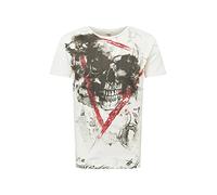 KEY LARGO MT Hype Round Camiseta, Offwhite (1001), XL para Hombre
