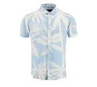 KEY LARGO Palms 1/2 Patterned Camisa, Azul, L Hombres