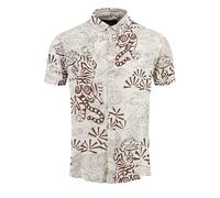 KEY LARGO Resort 1/2 Patterned Camisa, Blanco, XL Hombres