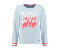 Key Largo Sudadera 'ATTITUDE' azul pastel / rosa neón / blanco S azul pastel / rosa neón / blanco