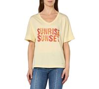 KEY LARGO Sunlight V-Neck Camiseta, Amarillo Pastel (1418), XS Mujeres