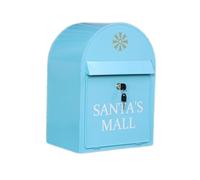 Key Lock Secure Mailbox, Large Wall Mounted Drop Box for Entrance Paperwork & Rural Front Door Décor(Light Blue)