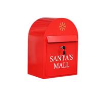 Key Lock Secure Mailbox, Large Wall Mounted Drop Box for Entrance Paperwork & Rural Front Door Décor(Rot)