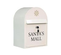 Key Lock Secure Mailbox, Large Wall Mounted Drop Box for Entrance Paperwork & Rural Front Door Décor(Weiß)