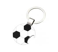 Key Pendant Smooth Surface Electroplating Polishing Souvenir Football Fans Accessory Decorate Portable Zinc Alloy Football Bottle Opener Keychain for