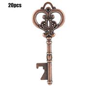 Key shaped Bottle Opener with Tag Card Twine for Wedding Guests Gift Party (20pcs naked style)