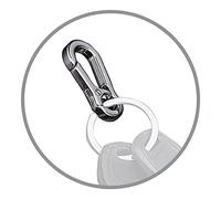KEY SMART Mosquetón para llaves, mini mosquetón de liberación rápida para llaves, nunca pierdas tus llaves, mantente organizado con un llavero de mosquetón para tu cinturón, bolsa o bolso