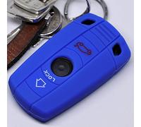Key Soft Case Cover Cubierta Protectora Llave del Coche Apto para BMW E90 E91 Z4 E87 E60 1er E81 E82 E87 E88 de 08 5er 6er E71 E72 Z4 E89 Tecla automática Tecla Inteligente/Color: Azul Oscuro