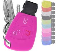 Key Soft Case Cover Estuche Protector Llave del Coche Mercedes Benz W204 W245 S203 A209 Clase C CLK SLK W211 W203 W169 Llave de Llave/Rosa