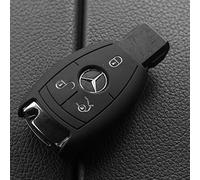 Key Soft Case Cover Funda Protectora Llave del Coche para 3 Botones Mercedes Benz Chrome Smartkey/Color: Negro