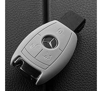 Key Soft Case Cover Funda Protectora Llave para 3 Botones Mercedes Benz Chrome Smartkey/Color: Gris