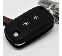Key Soft Case Cover Funda Protectora Llave para Coche Renault Kangoo Smart Forfour Clio Llave para Mercedes Benz Citan Control Remoto/Color: Negro