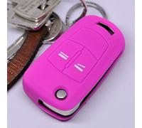 Key Soft Case Cover Funda Protectora Llave para Opel Astra Vectra Corsa Zafira Signum Car hasta 2008 Llave Plegable/Color: Rosa