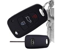 Key Soft Case Cover Funda Protectora para automóviles Hyundai i30 ix20 ix35 KIA Soul Sportage Llave Plegable/Color: Negro