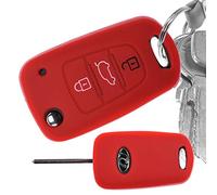 Key Soft Case Cover Funda Protectora para Coche Hyundai i30 ix20 ix35 KIA Soul Sportage Llave Plegable/Color: Rojo