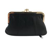 Key Wallet - Metal Hasp Card & ID Holder with Money Clip, Gold-black, Talla única