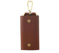 Key Wallet, PU Leather Men's Wallets Key Chain, Compact, Alloy, Coin Purse Storage Organizer Bag with Keychain for Home, School, Office, Belt, Waist, Men and Travel Use, 16x6cm