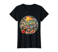 Key West, FL Estados Unidos Florida Keys Mile Market Cero Gallo Camiseta gráfica económica, Mujer, Negro, XL
