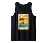 Key West Florida Atardecer Vintage Tropical Beach Camiseta sin Mangas