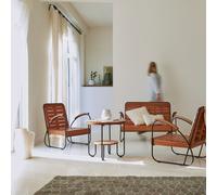 Key Wood - Salón completo de 4 plazas hecho con acacia maciza H 54 x B 60 x T 60 cm