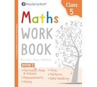 Key2practice Class 5 Maths workbooks (Perimeter Area & Volume, Measurements, Money, Time, Patterns, Data Handling) 119 Practice Worksheets with Answers | Designed by IITians
