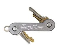 KeyBar Organizador compacto para llaves, multiherramienta y llavero con clip de bolsillo (capacidad para hasta 12 llaves), aluminio lavado a la piedra