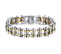 Keybella Elegante De Acero Inoxidable Moto Biker Cadena Pulsera 8,5 Pulgadas para Hombre Chico