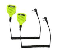 KEYBLU Micrófono de altavoz de hombro impermeable de 2 pines, micrófono de radio bidireccional con conector de audio de 3,5 mm compatible con radios BaoFeng GT-5R / UV-5R, BTECH, Kenwood y Retevis