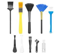 Keyboard Brush, 10-Pieces Computer Cleaning Kit, Multifunctional Detailing Tools, Portable Dust Remover Set, Anti-Static Bristles, Ideal for Desktop, Tablet, Mousepad, Workstations