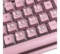 Keyboard Bubbles for Long Nails, Keyboard Stickers for Long Nails, 50/100Pcs Clear Bubbles Raised Keyboards Keys Cover, Protective Nail, Expander Comfortable Typing (Heart,100 Pcs)