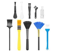 Keyboard Cleaner, Detailing Brush Set, Portable & Lightweight 10 Piece Compact Design, Handheld Duster Tool for Keyboard, Console, Desktop, Phone, Tablet and Travel Use
