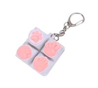 Keyboard Clicker Fidget - Silicone 3.6x3.2cm | Cat Paw Sound Sensory Toy | Fidget Keyboard Keychain | Keyboards Fidgets Clicker with 5 Block Styles For Stress Relief, Sensory Play, and Fun Desk Toy