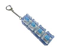 Keyboard Clicker - Silent Push Button Gadget, Portable Sensory Controller with Colorful Backlit Effects, Handheld Relieving Tool, Ideal for High School Student Relaxing Study Session