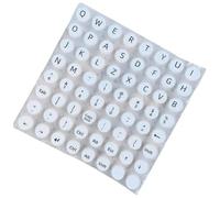 Keyboard Cover, Keycap Stickers, Computer Accessories, Non-Slip Silicone Pads, Raised Edge, Lettered Keys, Universals Fit, with Strong Adhesive, Typing Protection for Long Nails