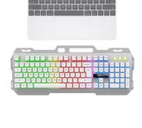 Keyboard de juego mecánico genérico, Light Up RGB, Aesthetic Game Keyboard, Compact 104-Key Layout, Sturdy Wired Connection, Perfect for Computer Desktop Home Laptop